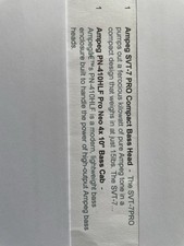 AMPEG Pro Bass Set Up: SVT-7 Pro Bass Head & PN-410 HLF Pro Neo Cab  (All New)