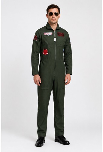 Top gun flight suit - top,