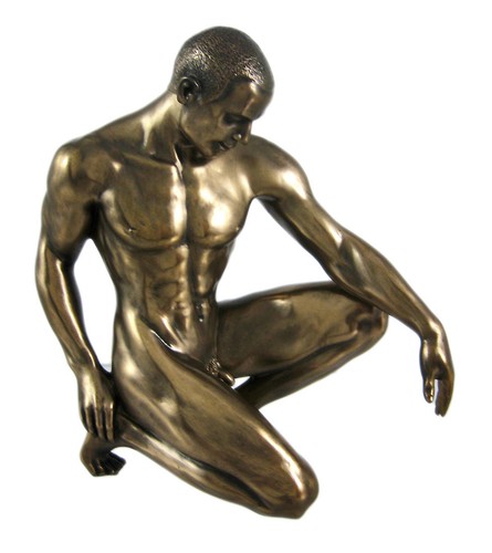 Bronze finish nude - finish, statue