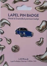 Blue Sports Car Motor Racing Metal & Enamelled Novelty Lapel Pin Badge JKB11-54