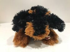 Fluffy Dog Puppy Soft Toy With Sounds 11" Sound N Light Animatronics Brown Black
