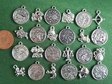 Zodiac charms antique - -, silver