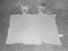 Sainsburys teddy comforter soft toy TU TWO white bear blankie