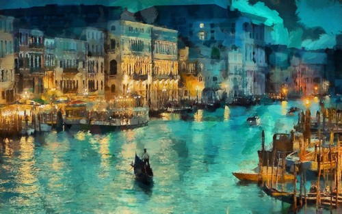 Italy venice boat blue - venice,