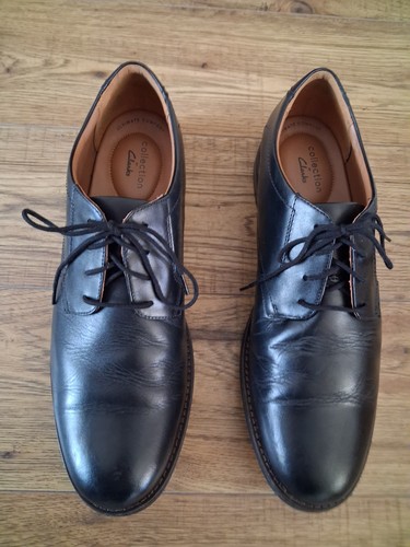 Mens clarks black leather - mens,