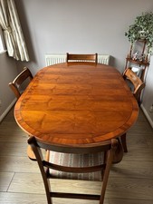 Vintage Yew Oval Drop Leaf