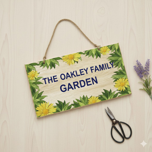 Personalised wooden garden - wooden,