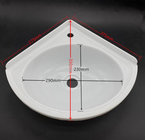 White plastic triangular - white, wall