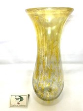 Alum Bay Glass Vase Yellow Beautiful Design + Certificate of Authenticity