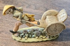 Oriental Hand Painted Resin Figurine by G. Ruggeri - Vintage Ornament