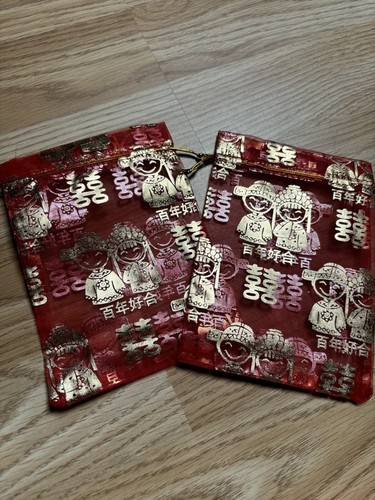 Chinese wedding gift pouch - chinese,