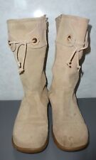 Wrangler Beige Ladies Suede Boots Size 38 UK Size 5 Good Cond- read description