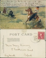 John Innes Roping a Steer Cattle American West Troilene Ranching WG Macfarlane