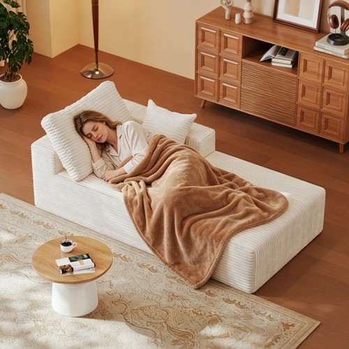 Flannel rectangular sofa - flannel,