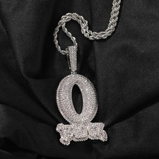 24" A+ CZ Men Hip Hop Pendant Chain Necklace 18K Gold Silver FOR XMAS GIFT