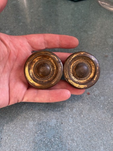 Antique brass gold round door - brass,
