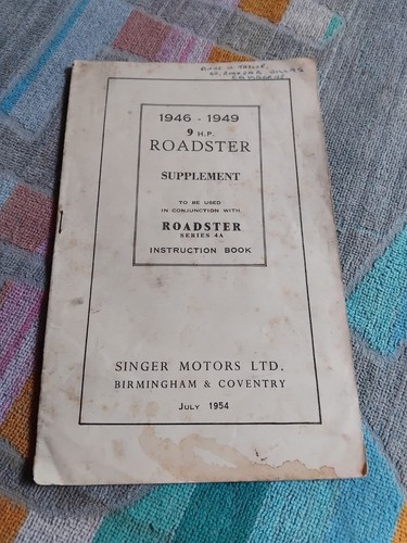 Singer roadster 4a - 9,