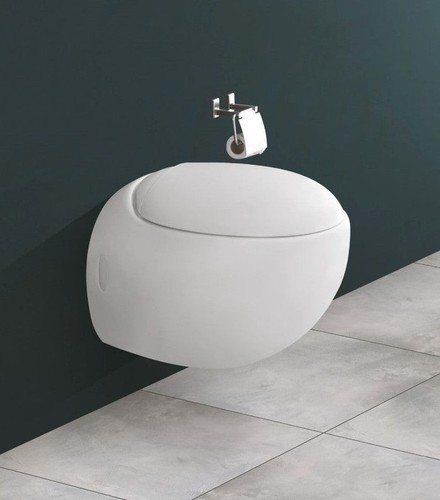 Celio white modern round wall - round,