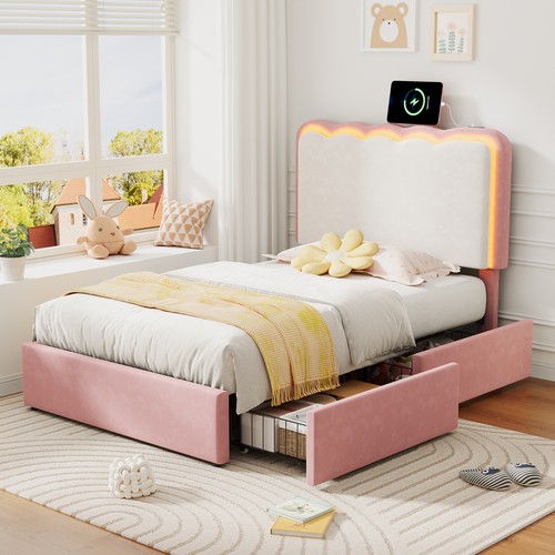 3ft single upholstered bed - single,