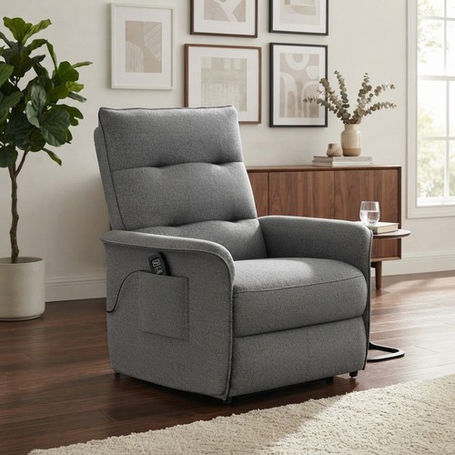 Dark gray electric - gray, recliner