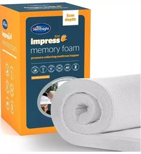 Silentnight Impress Memory Foam Mattress Topper 5cm Non Allergenic SMALL DOUBLE