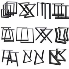 2pcs Industrial Steel Table Legs Box Trapezium X Shape A Frame Bench Coffee Desk
