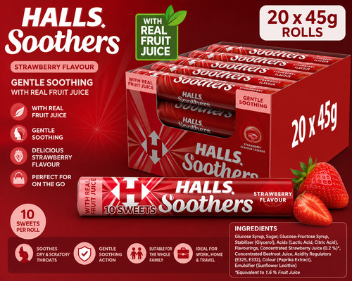 Halls soothers strawberry - soothers,