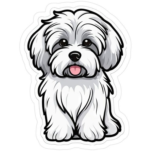 Cute havanese dog sticker - cute,