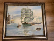 Chinese Junk Ship Painting