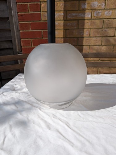 Large frosted glass globe oil - frosted,