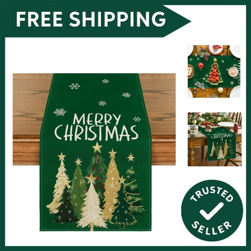 Green pine trees stars - green,