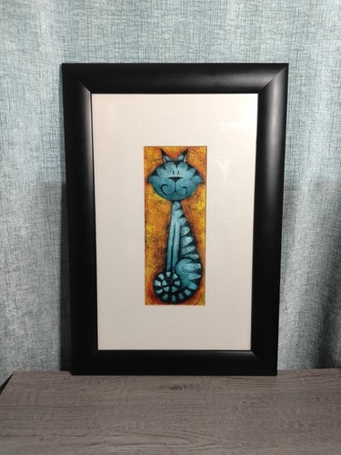 Black wooden framed elongated - framed,