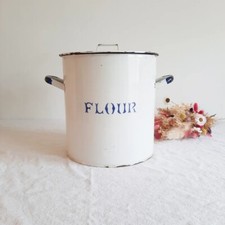 Antique / Vintage Enamel Flour