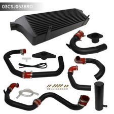 Bolt On Front Mount Intercooler Kit For Subaru WRX STI Ej25 EJ20 2.5L 08-14 Red