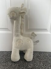 M&S Marks Spencer 14" Cream Giraffe Soft Plush Toy Rattle comforter Soother