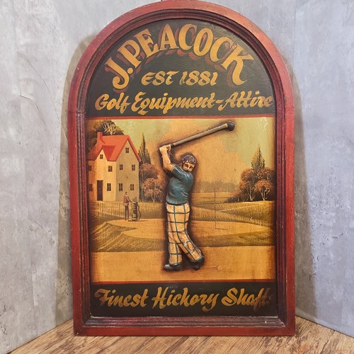 Vintage wooden golf sign j - 3d,