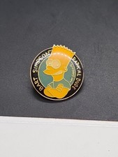 Vintage Enamel Pin Badge. Bart Simpson Radical Dude. The Simpsons.