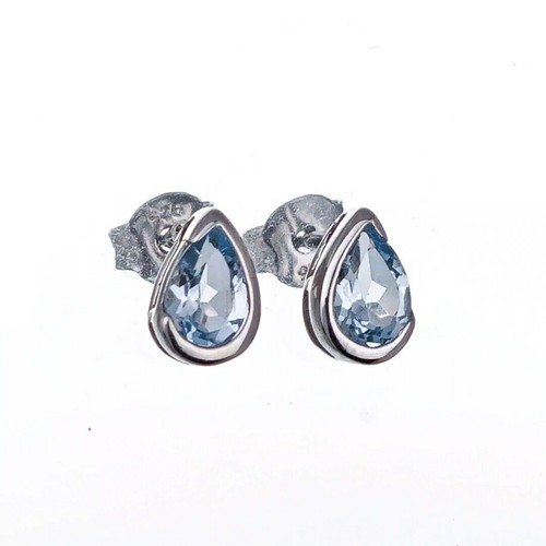 Blue topaz earrings - blue,