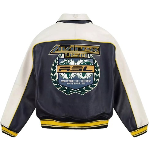 Avirex usa leather jacket asl - avirex,