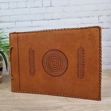Vintage Bohemian Brown Tooled