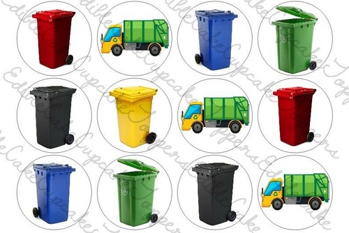 Bin lorry man - lorry, dustbin