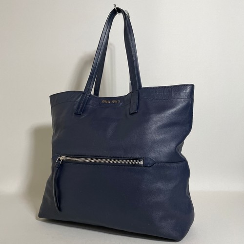 Miu navy leather - miu, tote