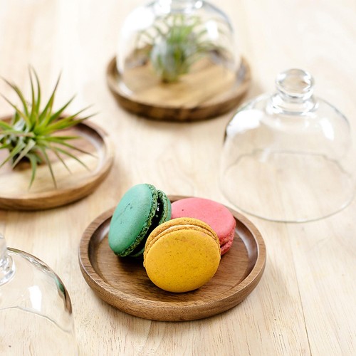 Glass cake stand with - cake, dome