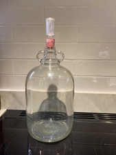 Demijohn screw top Bottle Wine/Beer Making 5 Litres. With free airlock and bung.