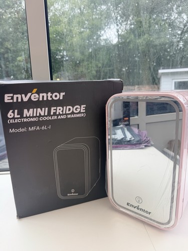 Enventor pink mini fridge - 6l,