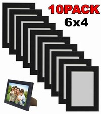10 Pack Photo Frames 6x4 Black