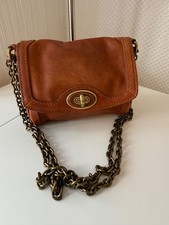 Fossil tan leather chain strap