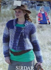 Sirdar INDIE Knitting Pattern Lady's Wide & Narrow Border Jackets No 9593