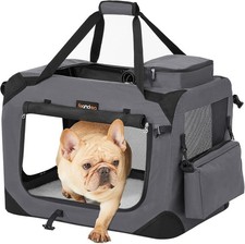Foldable Pet Carrier Bag Portable Dog Travel Crate With Pockets Breathable