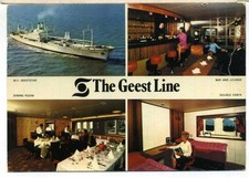 Ship postcard Geest Line MV "Geeststar" banana boat PU 1979 interior views